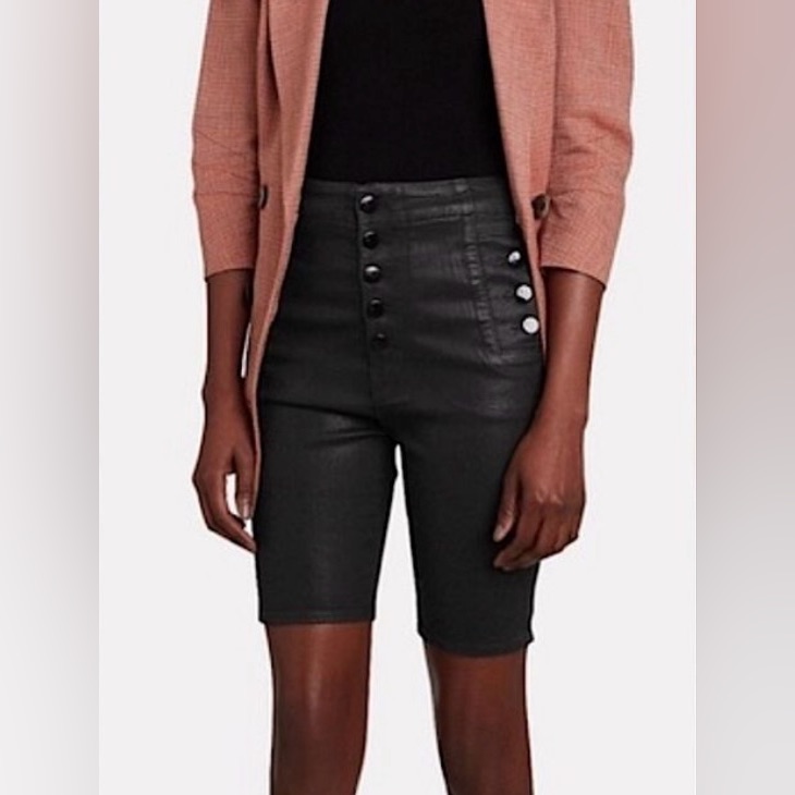 J Brand Black High Waist Denim Shorts Size 23